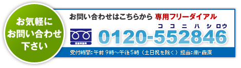 専用フリーダイヤル